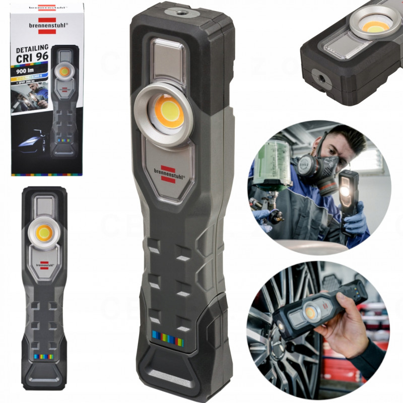 Ręczna lampa akumulatorowa LED HL 701 AT z oddawaniem barw 15CRI 96 900+200lm IP54 BRENNENSTUHL