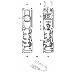 Ręczna lampa akumulatorowa LED HL 701 AT z oddawaniem barw 15CRI 96 900+200lm IP54 BRENNENSTUHL
