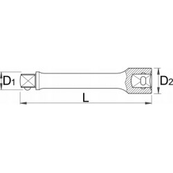 Przedłużka 1/2" długość 75 mm UNIOR