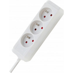 Listwa zasilająca EcoLine 3 gniazda biały 1,5m H05VVF 3G1,5 FR BRENNENSTUHL