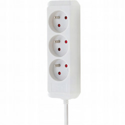 Listwa zasilająca EcoLine 3 gniazda biały 1,5m H05VVF 3G1,5 FR BRENNENSTUHL
