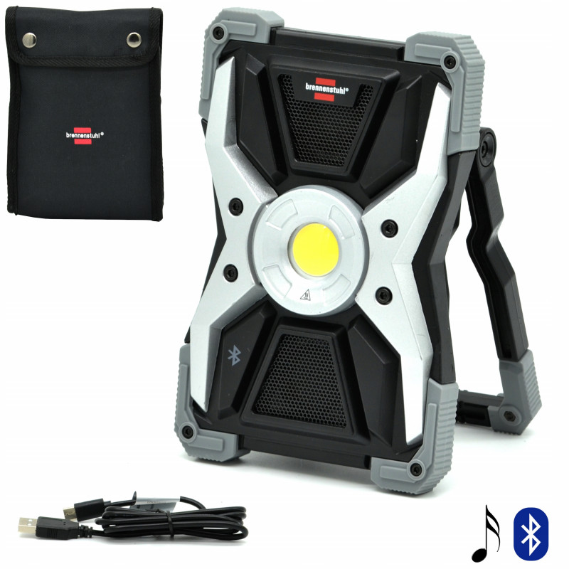 Akumulatorowa lampa RUFUS 3000lm IP65 z głośnikiem BRENNENSTUHL