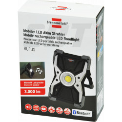 Akumulatorowa lampa RUFUS 3000lm IP65 z głośnikiem BRENNENSTUHL