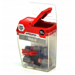 Bit Shockwave TX50 długość 25 mm (15 sztuk) MILWAUKEE