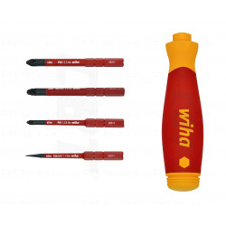 Wkrętak 4 bity slim VDE WIHA