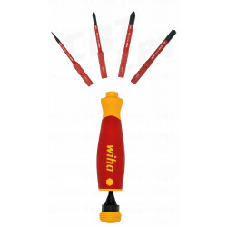 Wkrętak 4 bity slim VDE WIHA