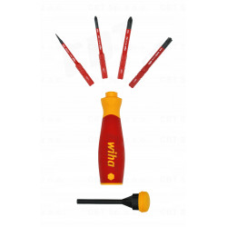 Wkrętak 4 bity slim VDE WIHA