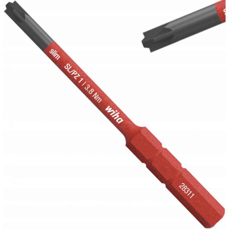 Bit slimBit electric PlusMinus/Pozidriv (34589) SL/PZ1 x 75 mm  WIHA