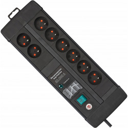 Listwa przepięciowa 8kierunkowa Duo czarna 3 m H05VVF 3G1,5 PremiumLine 60.000A BRENNENSTUHL