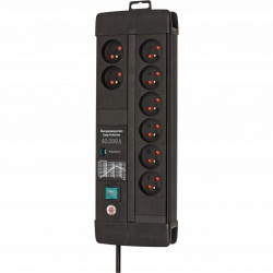 Listwa przepięciowa 8kierunkowa Duo czarna 3 m H05VVF 3G1,5 PremiumLine 60.000A BRENNENSTUHL