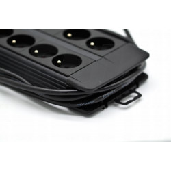 Listwa przepięciowa 8kierunkowa Duo czarna 3 m H05VVF 3G1,5 PremiumLine 60.000A BRENNENSTUHL