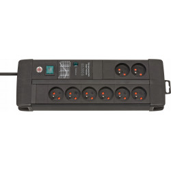 Listwa przepięciowa 8kierunkowa Duo czarna 3 m H05VVF 3G1,5 PremiumLine 60.000A BRENNENSTUHL