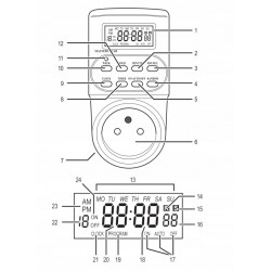 BAT Programator czasowy tygodniowy DZ 20 FR BRENNENSTUHL