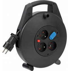 Kompaktowy przedłużacz zwijany VarioLine Box z USB czarny 10m H05VVF 3G1,5 FR/BE BRENNENSTUHL