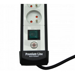 Listwa zasilająca z 4 gniazdami i kablem 1,8 m czarno/szara BRENNENSTUHL