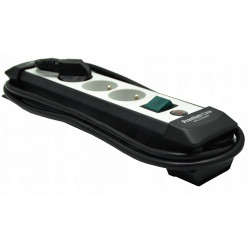 Listwa zasilająca z 4 gniazdami i kablem 1,8 m czarno/szara BRENNENSTUHL