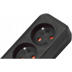 Listwa zasilająca EcoLine z wyłącznikiem 3 gniazda czarny 3m H05VVF 3G1,5 FR BRENNENSTUHL